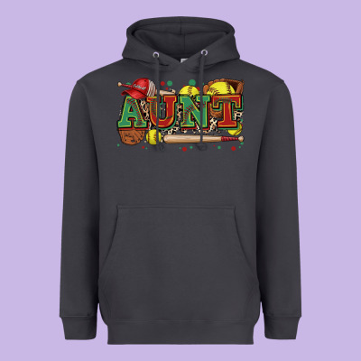 Aunt Softball Heavyweight Hoodie Designed By Zillion Design Studio