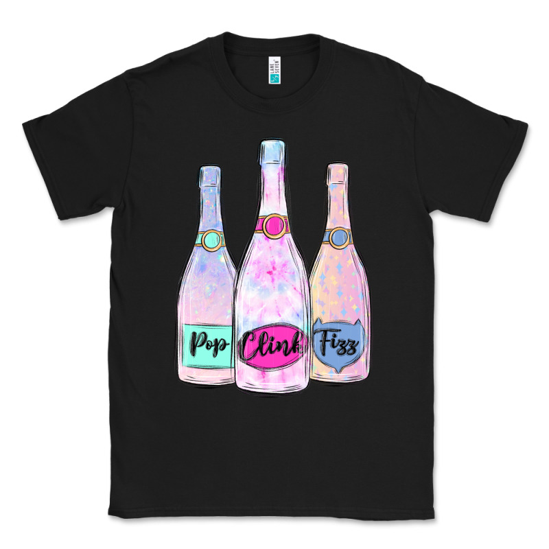 Pop Clink Fizz Champagne Bubbly Classic Tee by MaliasSmallBusiness | Teevron