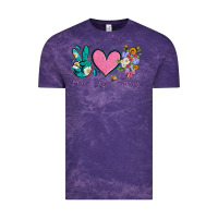 Cloud Purple peace love springwith flowers and butterfly Vintage Tee - Artiststas