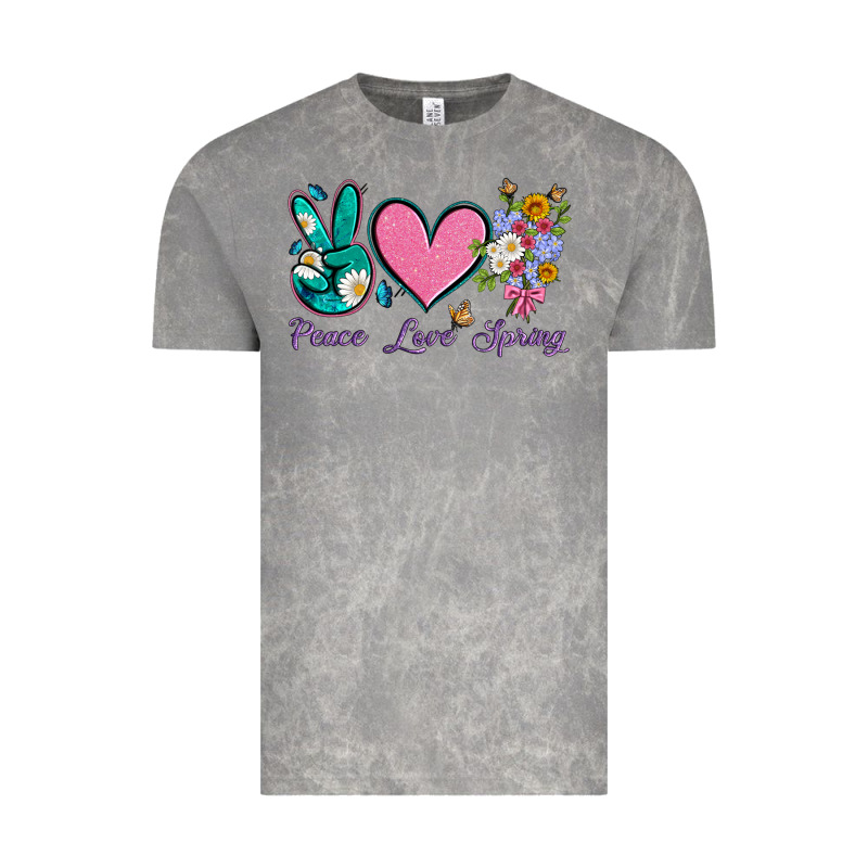 Peace Love Springwith Flowers And Butterfly Vintage Tee by Artiststas | Teevron