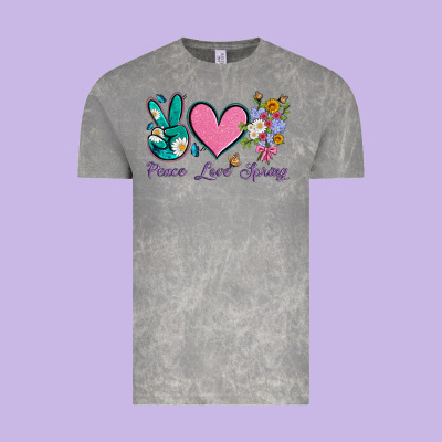 Peace Love Springwith Flowers And Butterfly Vintage Tee Designed By Artiststas