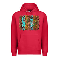 Cardinal sunflower cactus leopard brushstroke Premium Hoodie - AdoDesignShop