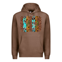 Chestnut sunflower cactus leopard brushstroke Premium Hoodie - AdoDesignShop