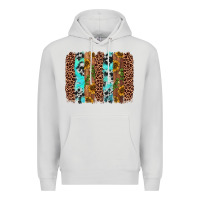 Dove Grey sunflower cactus leopard brushstroke Premium Hoodie - AdoDesignShop