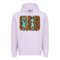 Lilac sunflower cactus leopard brushstroke Premium Hoodie - AdoDesignShop