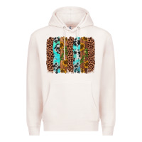 Pale Pink sunflower cactus leopard brushstroke Premium Hoodie - AdoDesignShop