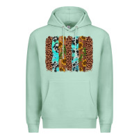 Seafoam sunflower cactus leopard brushstroke Premium Hoodie - AdoDesignShop