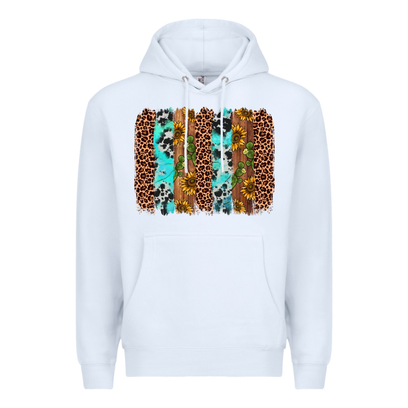 Sunflower Cactus Leopard Brushstroke Premium Hoodie by AdoDesignShop | Teevron