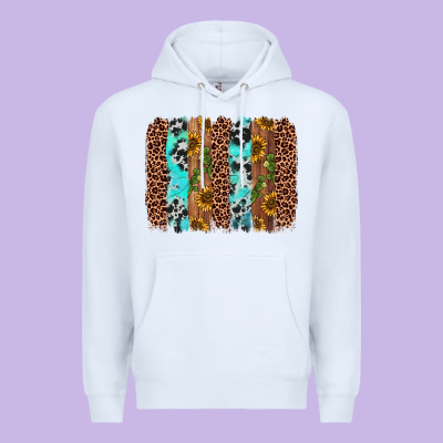 Sunflower Cactus Leopard Brushstroke Premium Hoodie Designed By Adodesignshop