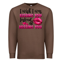 Chestnut i wish i was kissing you instead of missing you Premium Sweatshirt - FaDigitalArtStudio