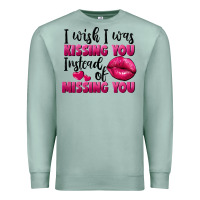Seafoam i wish i was kissing you instead of missing you Premium Sweatshirt - FaDigitalArtStudio