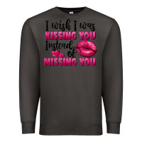 Smoke i wish i was kissing you instead of missing you Premium Sweatshirt - FaDigitalArtStudio