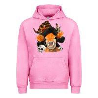 Fuchsia Pink halloween witch cow Urban Hoodie - Jasminsmagicworld