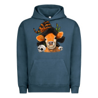 Pigment Midnight Navy halloween witch cow Urban Hoodie - Jasminsmagicworld