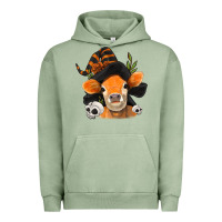 Pigment Oil Green halloween witch cow Urban Hoodie - Jasminsmagicworld