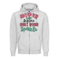 Dove Grey never let anyone dull your sparkle Zipper Hoodie - MaliasSmallBusiness