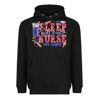 Black sleep all day nurse all night Heavyweight Hoodie - texasbilliewilder