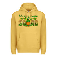 Antique Gold shenanigans squad gnomes shamrock gold leopard glitter Premium Hoodie - Artiststas