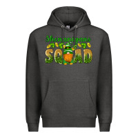 Charcoal Heather shenanigans squad gnomes shamrock gold leopard glitter Premium Hoodie - Artiststas