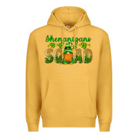 Mustard shenanigans squad gnomes shamrock gold leopard glitter Premium Hoodie - Artiststas