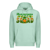 Seafoam shenanigans squad gnomes shamrock gold leopard glitter Premium Hoodie - Artiststas