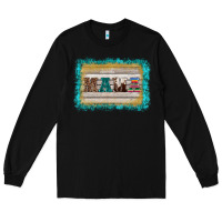 Black western turquoise's mama background Long Sleeve Tee - BarkalooDesign