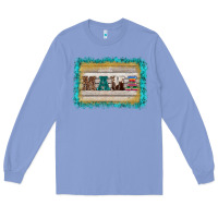 Colony Blue western turquoise's mama background Long Sleeve Tee - BarkalooDesign