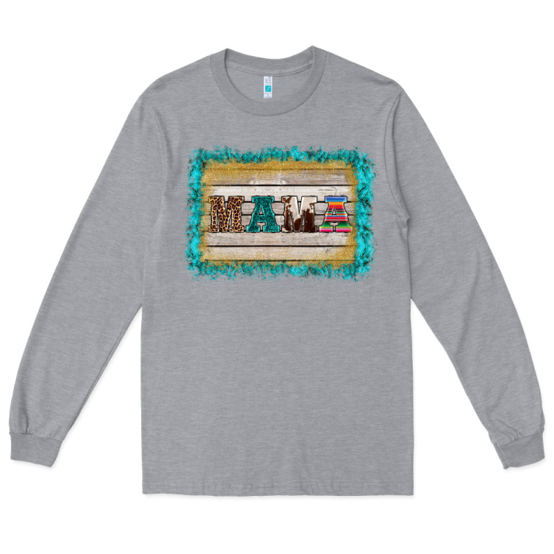 Western Turquoise's Mama Background Long Sleeve Tee by BarkalooDesign | Teevron
