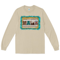 Mushroom western turquoise's mama background Long Sleeve Tee - BarkalooDesign