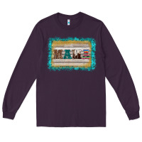 Plum western turquoise's mama background Long Sleeve Tee - BarkalooDesign