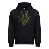 Black Botanical Sagebrush Illustrations Urban Hoodie - LillyAllenDesigns