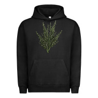 Pigment Black Botanical Sagebrush Illustrations Urban Hoodie - LillyAllenDesigns