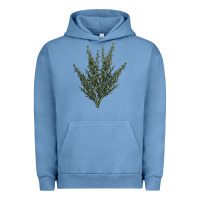Pigment Pebble Blue Botanical Sagebrush Illustrations Urban Hoodie - LillyAllenDesigns