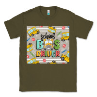 Army Green school bus driver Classic Tee - MaliasSmallBusiness