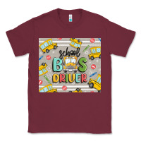 Burgundy school bus driver Classic Tee - MaliasSmallBusiness