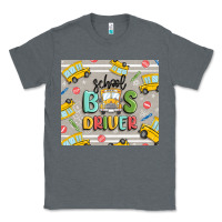 Charcoal Heather school bus driver Classic Tee - MaliasSmallBusiness