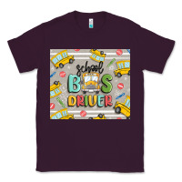 Plum school bus driver Classic Tee - MaliasSmallBusiness