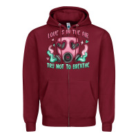Burgundy love is in the air Zipper Hoodie - MaliasSmallBusiness