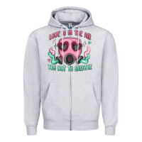 Heather Grey love is in the air Zipper Hoodie - MaliasSmallBusiness