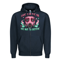 Navy love is in the air Zipper Hoodie - MaliasSmallBusiness