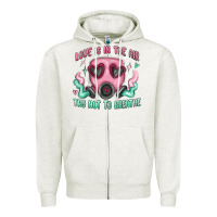 Oatmeal Heather love is in the air Zipper Hoodie - MaliasSmallBusiness