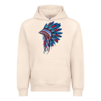 Sandshell indian headdress with american flag Urban Hoodie - BarkalooDesign