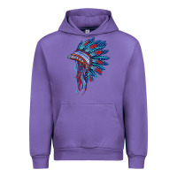 Tulip indian headdress with american flag Urban Hoodie - BarkalooDesign