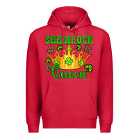 Cardinal shamrock queen crown leopard glitter Premium Hoodie - Artiststas