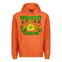 Carrot shamrock queen crown leopard glitter Premium Hoodie - Artiststas