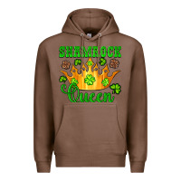 Chestnut shamrock queen crown leopard glitter Premium Hoodie - Artiststas