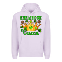Shamrock Queen Crown Leopard Glitter Premium Hoodie | Teevron
