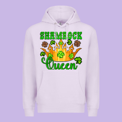 Shamrock Queen Crown Leopard Glitter Premium Hoodie Designed By Artiststas