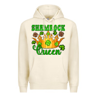 Tofu shamrock queen crown leopard glitter Premium Hoodie - Artiststas