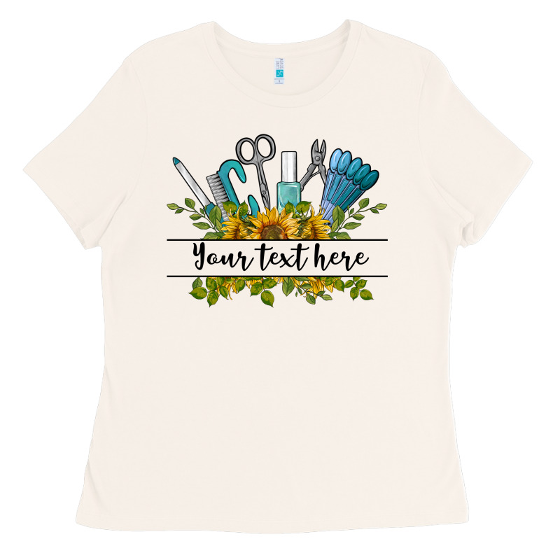 Customize Nail Tools With Sunflower Preview Ladies Tee by BarkalooDesign | Teevron